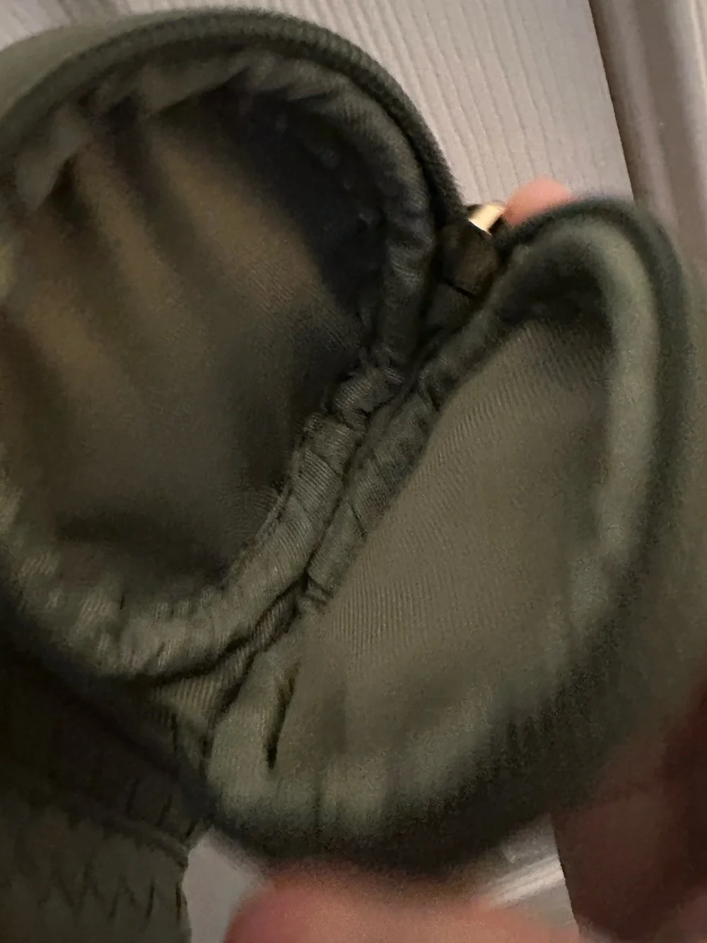 Olive Green Woven Mini Backpack - Unbranded
